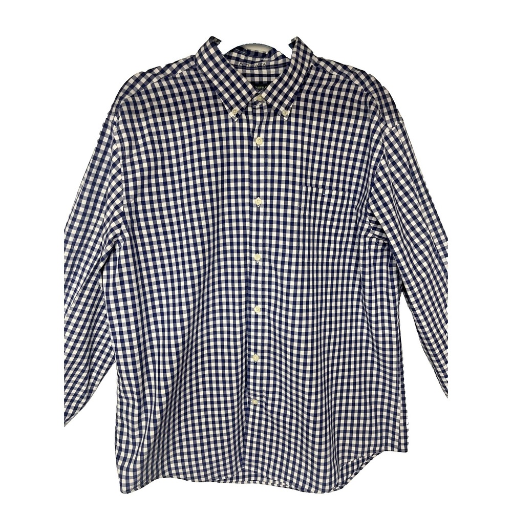 John Bartlett Consensus XL Blue Gingham Check Oxford Button Down Shirt Ivy Style
